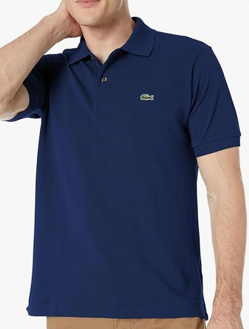 Lacoste Men's Legacy Short Sleeve L.12.12 Pique Polo Shirt Methylene Blue XL